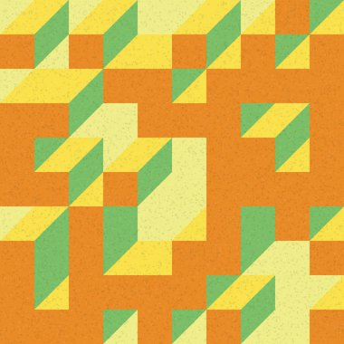 Edward Zajec 'in 1971' deki Il Cubo 'sunun uygulanması. Esasen 8 taştan oluşan bir Truchet fayans seti ve yerleştirme sanatı illüstrasyonu için kurallar