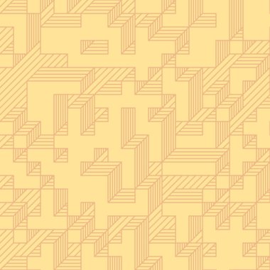 Edward Zajec 'in 1971' deki Il Cubo 'sunun uygulanması. Esasen 8 taştan oluşan bir Truchet fayans seti ve yerleştirme sanatı illüstrasyonu için kurallar