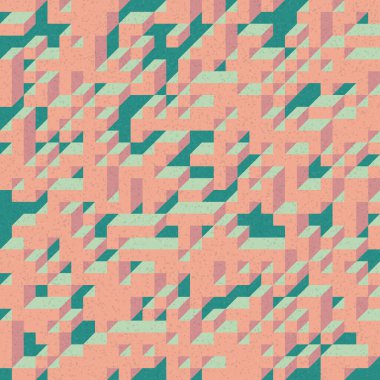 Edward Zajec 'in 1971' deki Il Cubo 'sunun uygulanması. Esasen 8 taştan oluşan bir Truchet fayans seti ve yerleştirme sanatı illüstrasyonu için kurallar