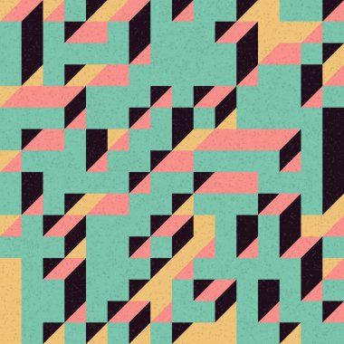 Edward Zajec 'in 1971' deki Il Cubo 'sunun uygulanması. Esasen 8 taştan oluşan bir Truchet fayans seti ve yerleştirme sanatı illüstrasyonu için kurallar