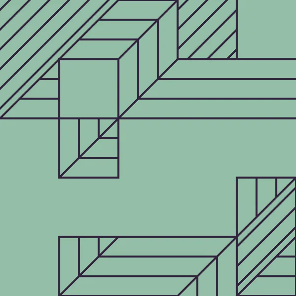 Umsetzung Von Edward Zajecs Cubo Aus Dem Jahr 1971 Wesentlichen — Stockvektor