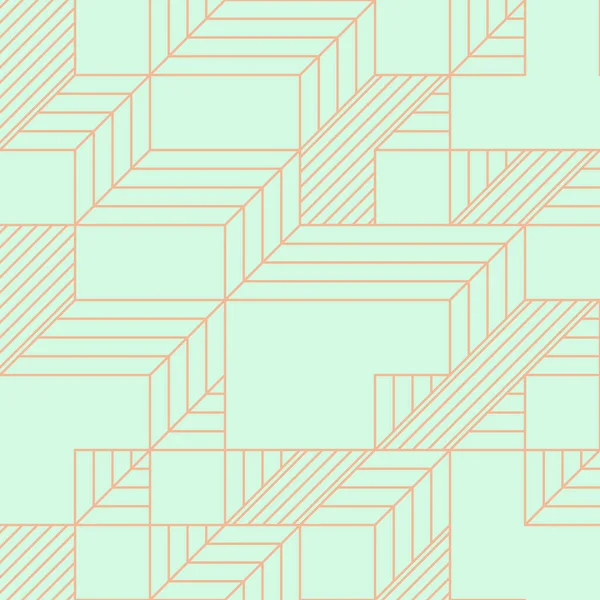 Edward Zajec 'in 1971' deki Il Cubo 'sunun uygulanması. Esasen 8 taştan oluşan bir Truchet fayans seti ve yerleştirme sanatı illüstrasyonu için kurallar