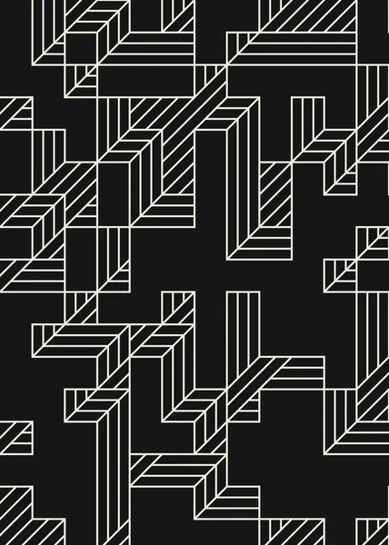 Edward Zajec 'in 1971' deki Il Cubo 'sunun uygulanması. Esasen 8 taştan oluşan bir Truchet fayans seti ve yerleştirme sanatı illüstrasyonu için kurallar