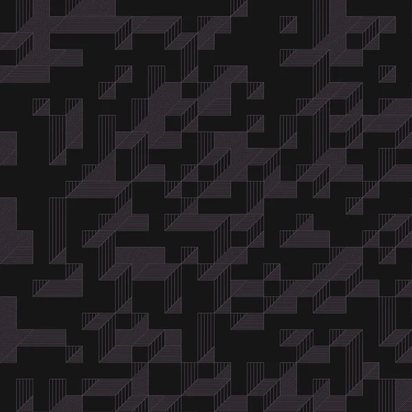 Edward Zajec 'in 1971' deki Il Cubo 'sunun uygulanması. Esasen 8 taştan oluşan bir Truchet fayans seti ve yerleştirme sanatı illüstrasyonu için kurallar