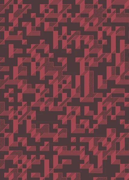 Edward Zajec 'in 1971' deki Il Cubo 'sunun uygulanması. Esasen 8 taştan oluşan bir Truchet fayans seti ve yerleştirme sanatı illüstrasyonu için kurallar