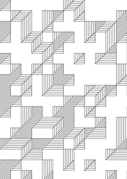 Attuazione Cubo Edward Zajec Dal 1971 Essenzialmente Set Piastrelle Truchet — Vettoriale Stock