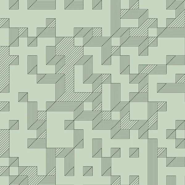 Edward Zajec 'in 1971' deki Il Cubo 'sunun uygulanması. Esasen 8 taştan oluşan bir Truchet fayans seti ve yerleştirme sanatı illüstrasyonu için kurallar