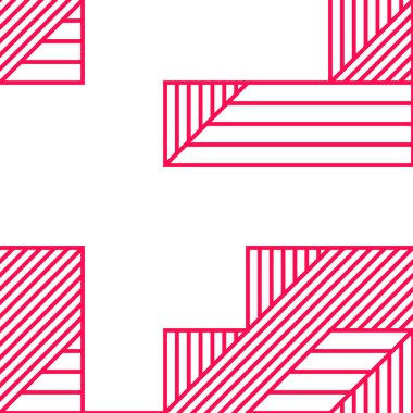 Edward Zajec 'in 1971' deki Il Cubo 'sunun uygulanması. Esasen 8 taştan oluşan bir Truchet fayans seti ve yerleştirme sanatı illüstrasyonu için kurallar