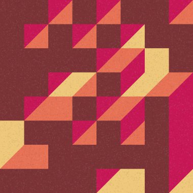 Edward Zajec 'in 1971' deki Il Cubo 'sunun uygulanması. Esasen 8 taştan oluşan bir Truchet fayans seti ve yerleştirme sanatı illüstrasyonu için kurallar