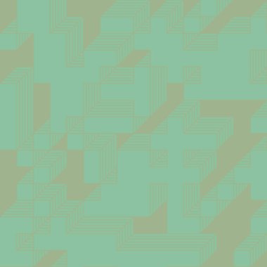 Edward Zajec 'in 1971' deki Il Cubo 'sunun uygulanması. Esasen 8 taştan oluşan bir Truchet fayans seti ve yerleştirme sanatı illüstrasyonu için kurallar