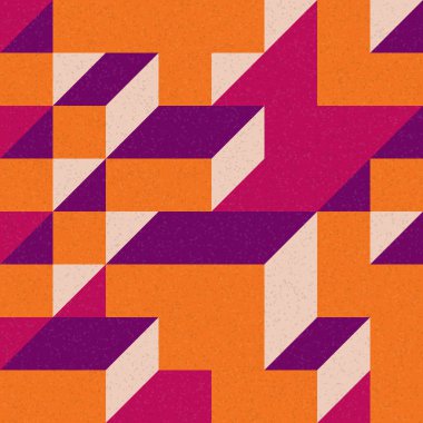 Edward Zajec 'in 1971' deki Il Cubo 'sunun uygulanması. Esasen 8 taştan oluşan bir Truchet fayans seti ve yerleştirme sanatı illüstrasyonu için kurallar