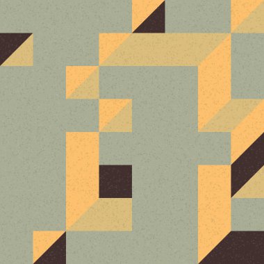 Edward Zajec 'in 1971' deki Il Cubo 'sunun uygulanması. Esasen 8 taştan oluşan bir Truchet fayans seti ve yerleştirme sanatı illüstrasyonu için kurallar