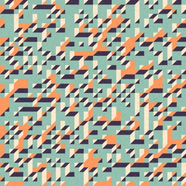 Edward Zajec 'in 1971' deki Il Cubo 'sunun uygulanması. Esasen 8 taştan oluşan bir Truchet fayans seti ve yerleştirme sanatı illüstrasyonu için kurallar