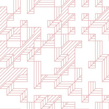 Edward Zajec 'in 1971' deki Il Cubo 'sunun uygulanması. Esasen 8 taştan oluşan bir Truchet fayans seti ve yerleştirme sanatı illüstrasyonu için kurallar