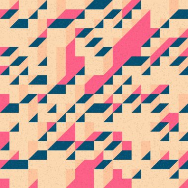 Edward Zajec 'in 1971' deki Il Cubo 'sunun uygulanması. Esasen 8 taştan oluşan bir Truchet fayans seti ve yerleştirme sanatı illüstrasyonu için kurallar