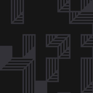 Edward Zajec 'in 1971' deki Il Cubo 'sunun uygulanması. Esasen 8 taştan oluşan bir Truchet fayans seti ve yerleştirme sanatı illüstrasyonu için kurallar