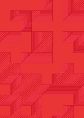 Edward Zajec 'in 1971' deki Il Cubo 'sunun uygulanması. Esasen 8 taştan oluşan bir Truchet fayans seti ve yerleştirme sanatı illüstrasyonu için kurallar