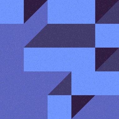 Edward Zajec 'in 1971' deki Il Cubo 'sunun uygulanması. Esasen 8 taştan oluşan bir Truchet fayans seti ve yerleştirme sanatı illüstrasyonu için kurallar