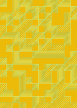 Edward Zajec 'in 1971' deki Il Cubo 'sunun uygulanması. Esasen 8 taştan oluşan bir Truchet fayans seti ve yerleştirme sanatı illüstrasyonu için kurallar