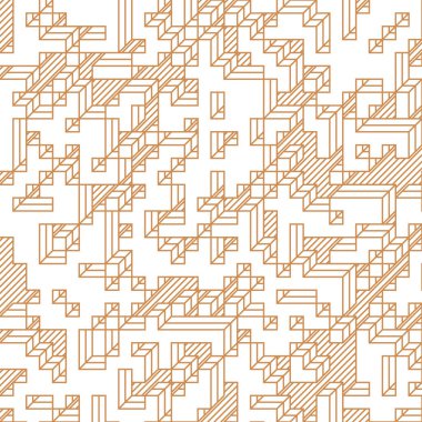 Edward Zajec 'in 1971' deki Il Cubo 'sunun uygulanması. Esasen 8 taştan oluşan bir Truchet fayans seti ve yerleştirme sanatı illüstrasyonu için kurallar