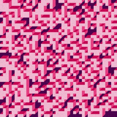 Edward Zajec 'in 1971' deki Il Cubo 'sunun uygulanması. Esasen 8 taştan oluşan bir Truchet fayans seti ve yerleştirme sanatı illüstrasyonu için kurallar