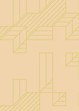 Edward Zajec 'in 1971' deki Il Cubo 'sunun uygulanması. Esasen 8 taştan oluşan bir Truchet fayans seti ve yerleştirme sanatı illüstrasyonu için kurallar