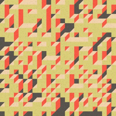 Edward Zajec 'in 1971' deki Il Cubo 'sunun uygulanması. Esasen 8 taştan oluşan bir Truchet fayans seti ve yerleştirme sanatı illüstrasyonu için kurallar