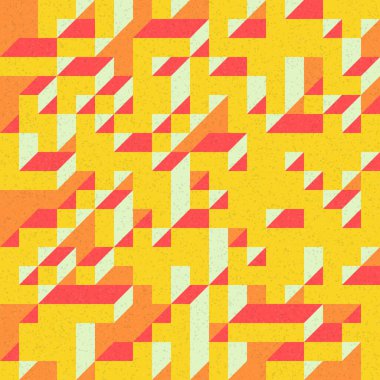 Edward Zajec 'in 1971' deki Il Cubo 'sunun uygulanması. Esasen 8 taştan oluşan bir Truchet fayans seti ve yerleştirme sanatı illüstrasyonu için kurallar