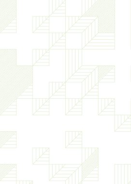 Edward Zajec 'in 1971' deki Il Cubo 'sunun uygulanması. Esasen 8 taştan oluşan bir Truchet fayans seti ve yerleştirme sanatı illüstrasyonu için kurallar