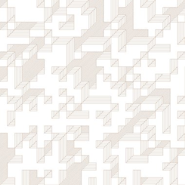 Edward Zajec 'in 1971' deki Il Cubo 'sunun uygulanması. Esasen 8 taştan oluşan bir Truchet fayans seti ve yerleştirme sanatı illüstrasyonu için kurallar