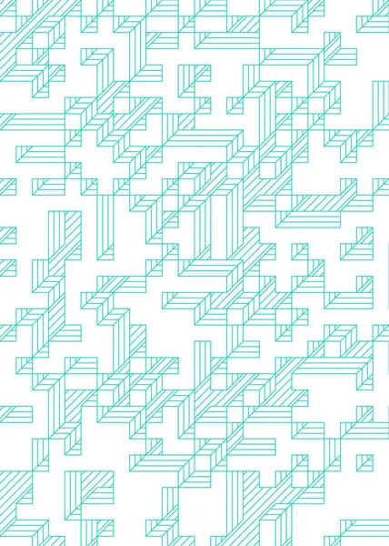 Edward Zajec 'in 1971' deki Il Cubo 'sunun uygulanması. Esasen 8 taştan oluşan bir Truchet fayans seti ve yerleştirme sanatı illüstrasyonu için kurallar