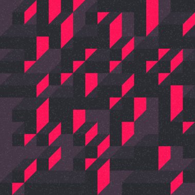 Edward Zajec 'in 1971' deki Il Cubo 'sunun uygulanması. Esasen 8 taştan oluşan bir Truchet fayans seti ve yerleştirme sanatı illüstrasyonu için kurallar