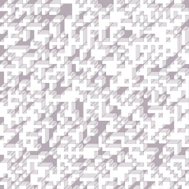 Edward Zajec 'in 1971' deki Il Cubo 'sunun uygulanması. Esasen 8 taştan oluşan bir Truchet fayans seti ve yerleştirme sanatı illüstrasyonu için kurallar