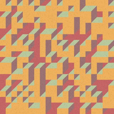 Edward Zajec 'in 1971' deki Il Cubo 'sunun uygulanması. Esasen 8 taştan oluşan bir Truchet fayans seti ve yerleştirme sanatı illüstrasyonu için kurallar