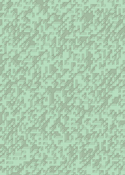 Edward Zajec 'in 1971' deki Il Cubo 'sunun uygulanması. Esasen 8 taştan oluşan bir Truchet fayans seti ve yerleştirme sanatı illüstrasyonu için kurallar