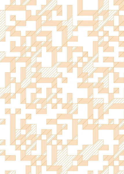 Edward Zajec 'in 1971' deki Il Cubo 'sunun uygulanması. Esasen 8 taştan oluşan bir Truchet fayans seti ve yerleştirme sanatı illüstrasyonu için kurallar