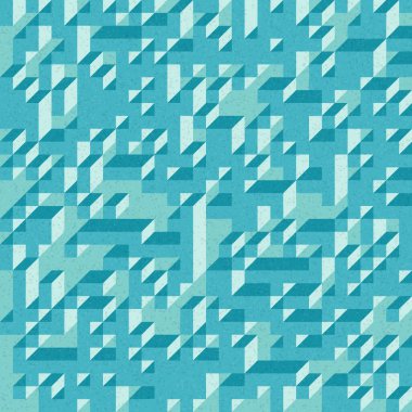 Edward Zajec 'in 1971' deki Il Cubo 'sunun uygulanması. Esasen 8 taştan oluşan bir Truchet fayans seti ve yerleştirme sanatı illüstrasyonu için kurallar