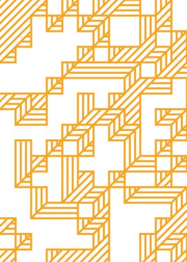 Edward Zajec 'in 1971' deki Il Cubo 'sunun uygulanması. Esasen 8 taştan oluşan bir Truchet fayans seti ve yerleştirme sanatı illüstrasyonu için kurallar