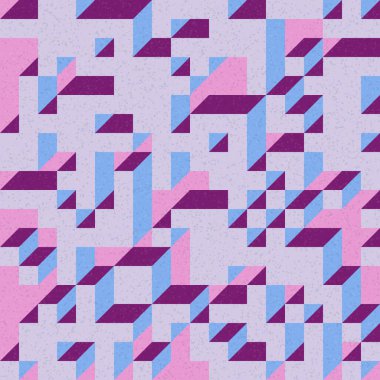 Edward Zajec 'in 1971' deki Il Cubo 'sunun uygulanması. Esasen 8 taştan oluşan bir Truchet fayans seti ve yerleştirme sanatı illüstrasyonu için kurallar