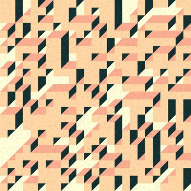 Edward Zajec 'in 1971' deki Il Cubo 'sunun uygulanması. Esasen 8 taştan oluşan bir Truchet fayans seti ve yerleştirme sanatı illüstrasyonu için kurallar