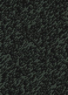 Edward Zajec 'in 1971' deki Il Cubo 'sunun uygulanması. Esasen 8 taştan oluşan bir Truchet fayans seti ve yerleştirme sanatı illüstrasyonu için kurallar