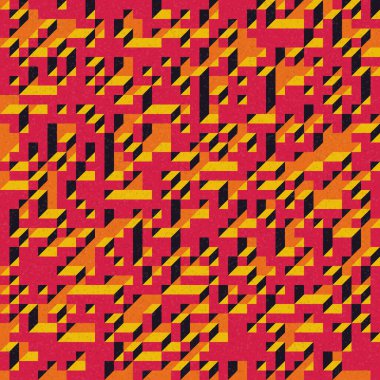 Edward Zajec 'in 1971' deki Il Cubo 'sunun uygulanması. Esasen 8 taştan oluşan bir Truchet fayans seti ve yerleştirme sanatı illüstrasyonu için kurallar