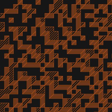 Edward Zajec 'in 1971' deki Il Cubo 'sunun uygulanması. Esasen 8 taştan oluşan bir Truchet fayans seti ve yerleştirme sanatı illüstrasyonu için kurallar