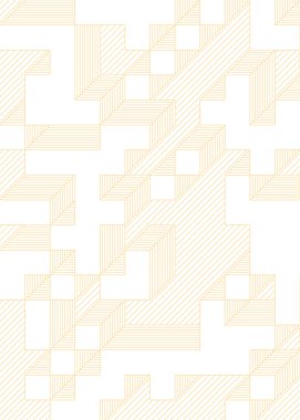 Edward Zajec 'in 1971' deki Il Cubo 'sunun uygulanması. Esasen 8 taştan oluşan bir Truchet fayans seti ve yerleştirme sanatı illüstrasyonu için kurallar