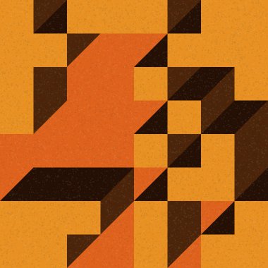 Edward Zajec 'in 1971' deki Il Cubo 'sunun uygulanması. Esasen 8 taştan oluşan bir Truchet fayans seti ve yerleştirme sanatı illüstrasyonu için kurallar