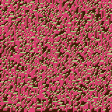 Edward Zajec 'in 1971' deki Il Cubo 'sunun uygulanması. Esasen 8 taştan oluşan bir Truchet fayans seti ve yerleştirme sanatı illüstrasyonu için kurallar