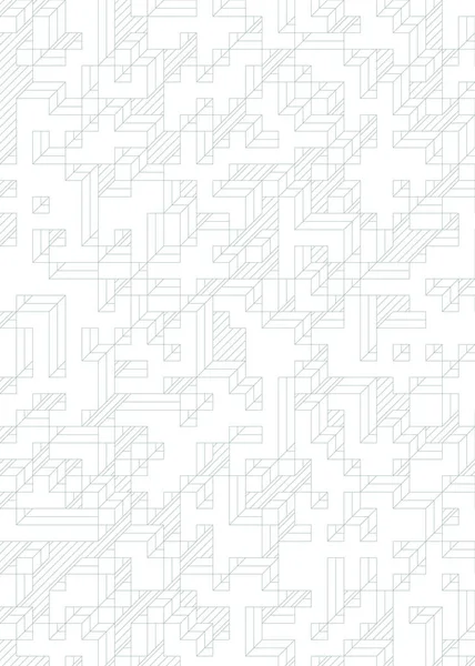 Edward Zajec 'in 1971' deki Il Cubo 'sunun uygulanması. Esasen 8 taştan oluşan bir Truchet fayans seti ve yerleştirme sanatı illüstrasyonu için kurallar