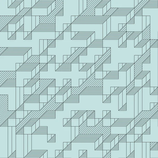 Edward Zajec 'in 1971' deki Il Cubo 'sunun uygulanması. Esasen 8 taştan oluşan bir Truchet fayans seti ve yerleştirme sanatı illüstrasyonu için kurallar