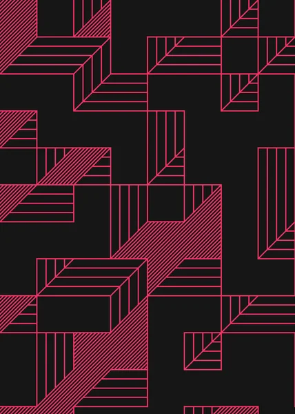 Edward Zajec 'in 1971' deki Il Cubo 'sunun uygulanması. Esasen 8 taştan oluşan bir Truchet fayans seti ve yerleştirme sanatı illüstrasyonu için kurallar