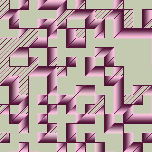 Edward Zajec 'in 1971' deki Il Cubo 'sunun uygulanması. Esasen 8 taştan oluşan bir Truchet fayans seti ve yerleştirme sanatı illüstrasyonu için kurallar